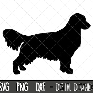 Golden Retriever svg, pies svg, sylwetka Golden Retriever, zarys Golden Retriever, clipart Golden Retriever, plik do cięcia sylwetki Cricut