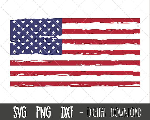 American Flag Svg Distressed Flag Svg 4th of July Svg USA - Etsy