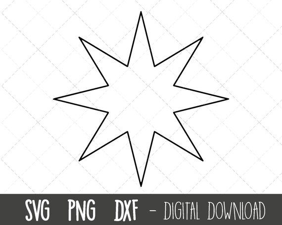 Stern svg 8 Punkt Stern svg Stern svg Stern Clipart | Etsy Österreich