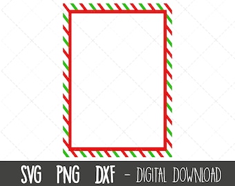 Christmas candy cane border svg, candy cane border png, candy cane svg, Christmas svg, candy cane outline, candycane cricut silhouette file