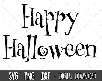 File svg di Halloween felice, download digitale di Halloween felice, svg di Halloween, png di Halloween, dxf, file di taglio svg della silhouette di Halloween per Cricut