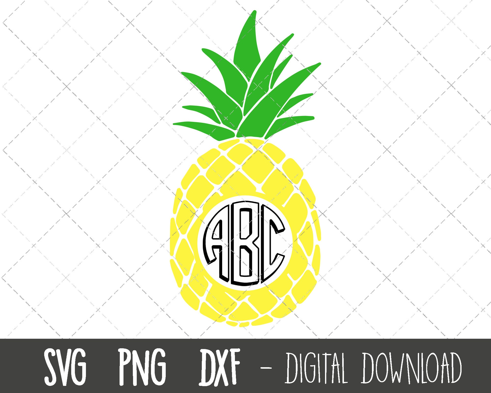 Piña SVG fruta Svg monograma de piña svg clipart de piña - Etsy México