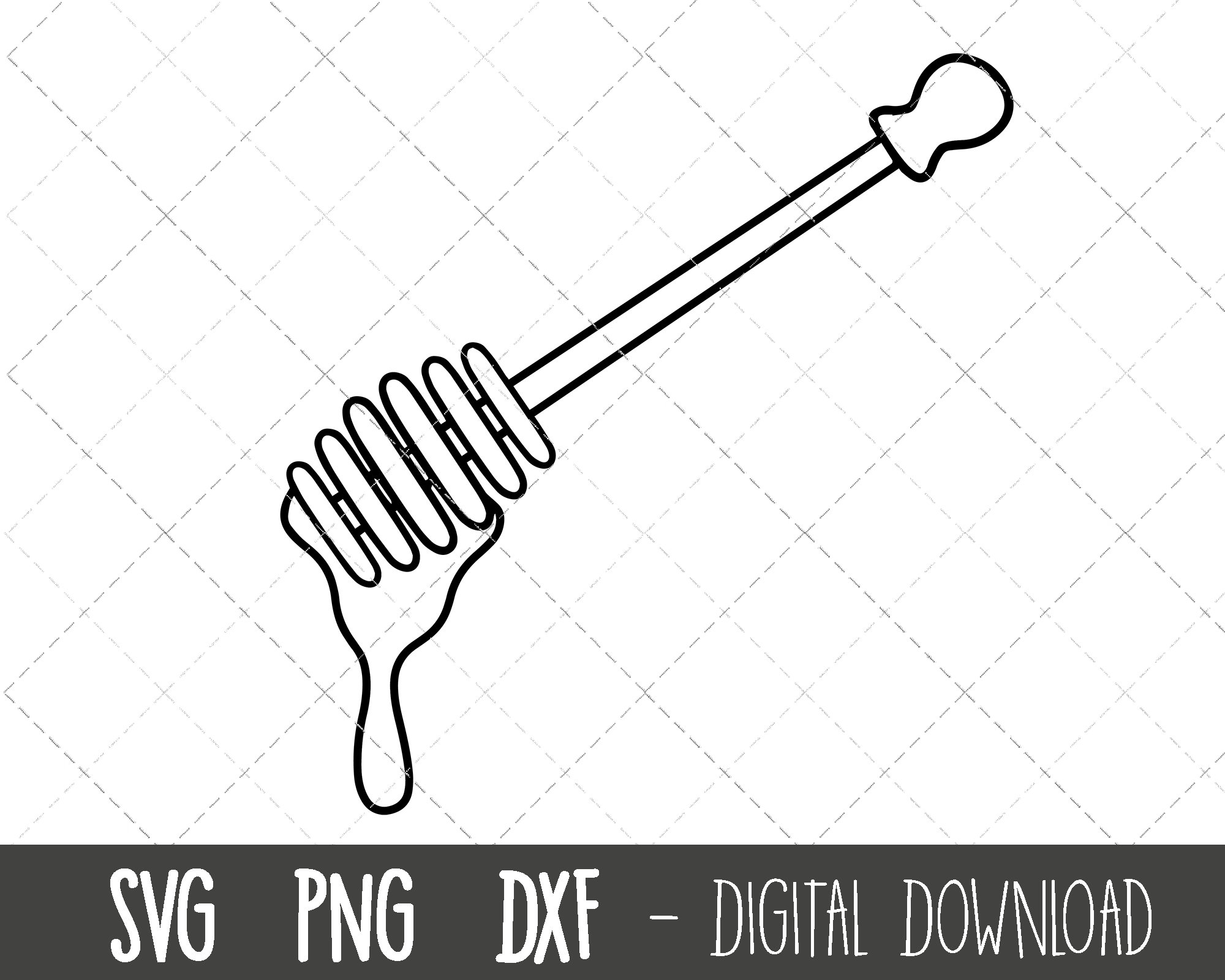 Honey Dipper SVG Honey Svg Honey Spoon Clipart Png Bee Svg Etsy Canada