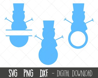 Snowman svg bundle, snowman split name frame svg, snowman monogram, snowman silhouette svg file, snowman clipart, cricut silhouette svg file