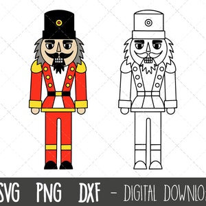 Quebra-nozes svg, clipart de quebra-nozes, arquivo de corte de quebra-nozes, clipart de férias, guarda do palácio svg, soldado de brinquedo svg arquivo de corte svg de silhueta cricut