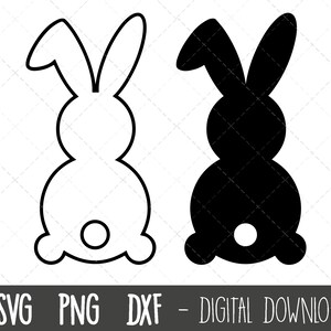 Lapin de Pâques SVG, lapin svg, pâques svg, lapin svg, silhouette de lapin svg, oreilles de lapin svg, buuny contour svg, cricut silhouette svg fichier coupé