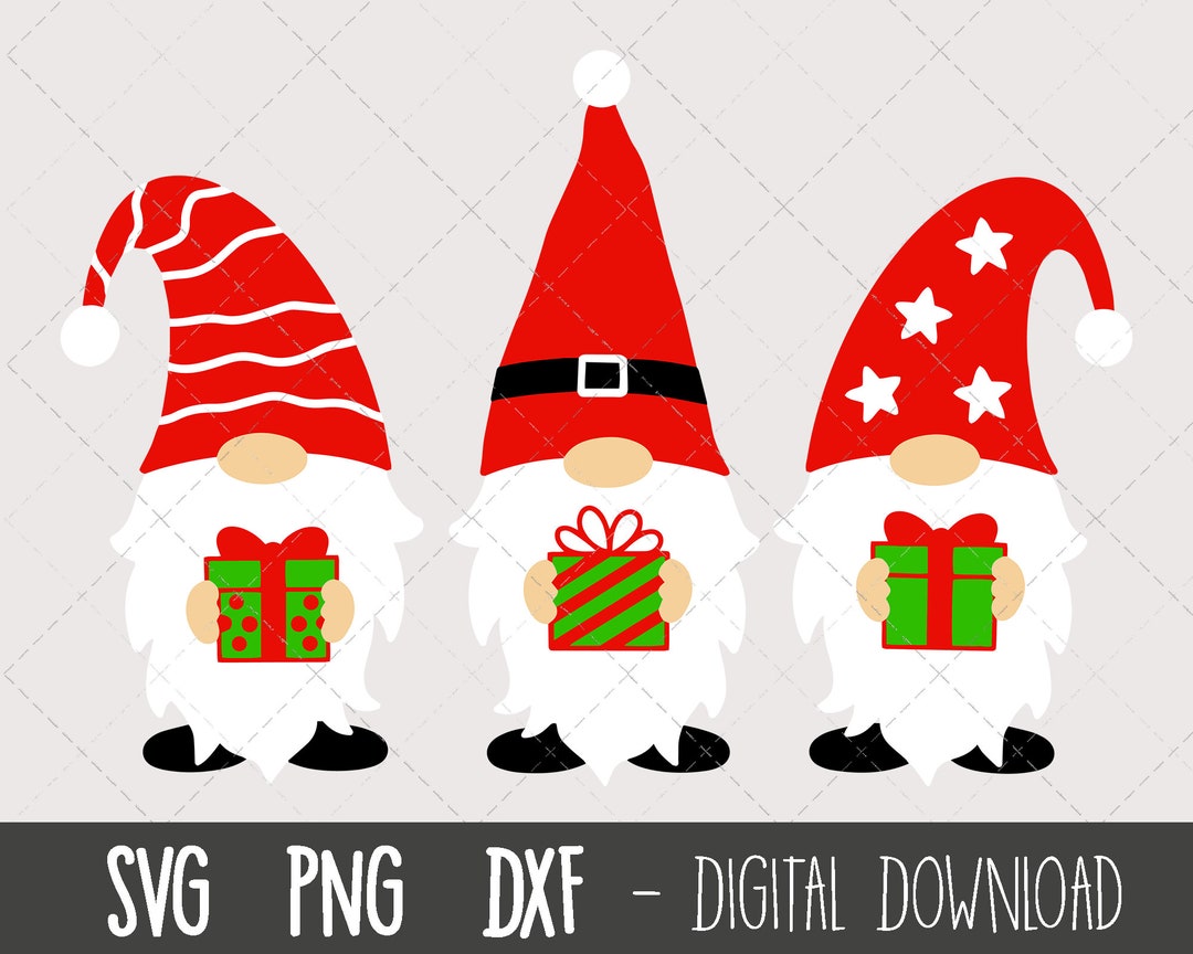 Christmas Gnome SVG, Santa Gnomes Svg Clipart, Holiday Gnomes Png ...
