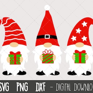 SVG krasnala bożonarodzeniowego, clipart svg krasnali Świętego Mikołaja, png krasnali świątecznych, gonksy świąteczne, pakiet krasnali Wesołych Świąt, plik do cięcia Cricut Silhouette