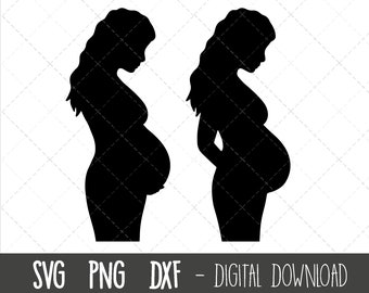 Donna incinta SVG, gravidanza svg, gravidanza clipart, donna incinta clip art, mamma per essere svg, maternità incinta cricut silhouette cut file