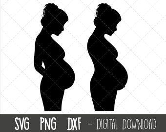 Donna incinta SVG, gravidanza svg, gravidanza clipart, donna incinta clip art, mamma per essere svg, maternità incinta cricut silhouette cut file