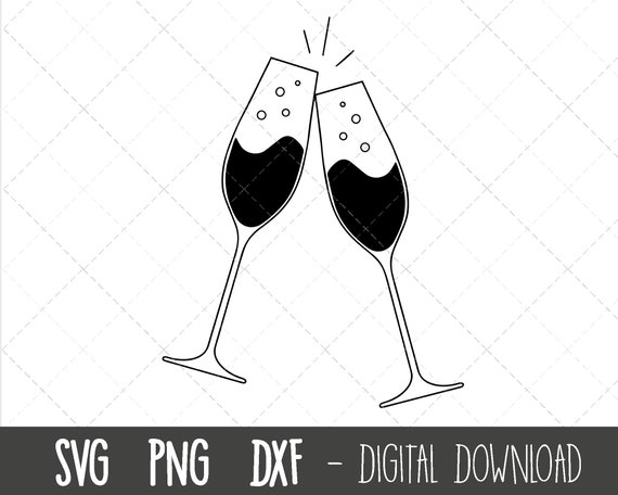 Mimosa Glass SVG, Champagne Glass SVG, Cocktails, Cut File F