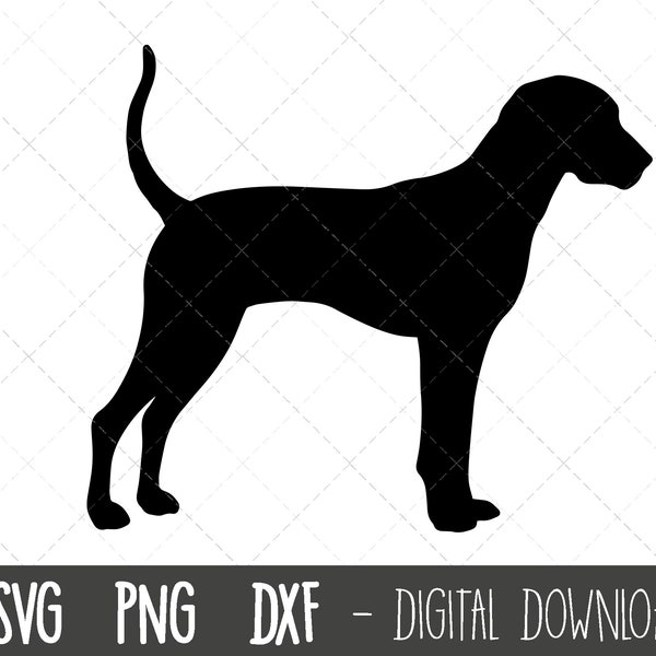 Plott Hound svg, dog svg, Plott Hound silhouette, Plott Hound outline, Plott Hound clipart, pet dog png, dxf, cricut silhouette cut file