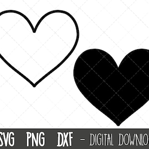 Heart svg, black heart svg, heart silhouette, heart clipart, heart svg bundle, silhouette, heart cricut cut files, heart outline cut files