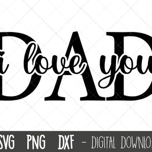 Papà SVG, Padre svg, Festa del papà SVG, papà ha diviso il nome frame svg, papà ha tagliato il file, papà ha un contorno, papà ti amo, cricut silhouette svg cut file