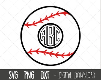 Béisbol svg, Monograma de béisbol svg, deportes svg, pelota svg, clipart de béisbol, béisbol png, béisbol, silueta cricut svg archivo de corte