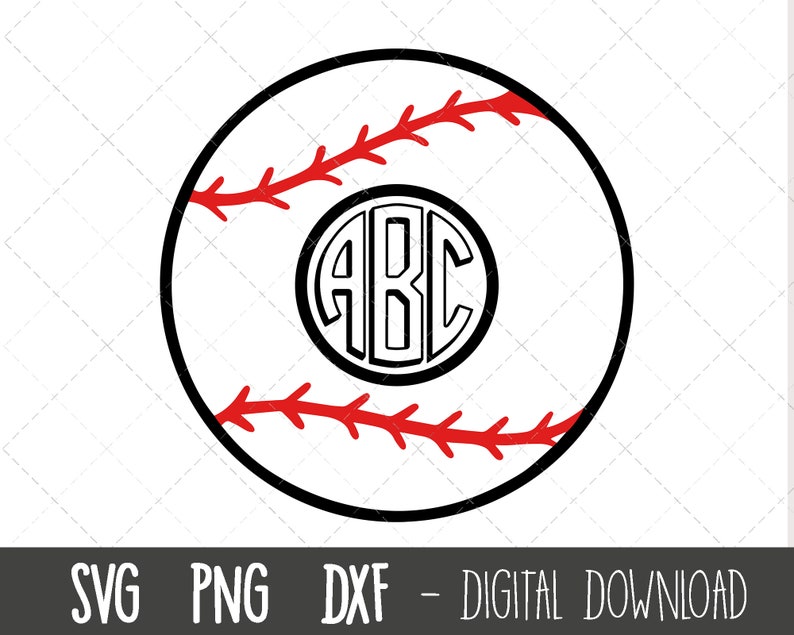 Baseball Svg Baseball Monogram Svg Sports Svg Ball Svg Etsy