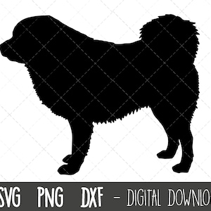 Tibetan Mastiff svg, dog svg, Tibetan Mastiff silhouette, mastiff outline png, mastiff clipart, dog pet png, cricut silhouette svg cut file