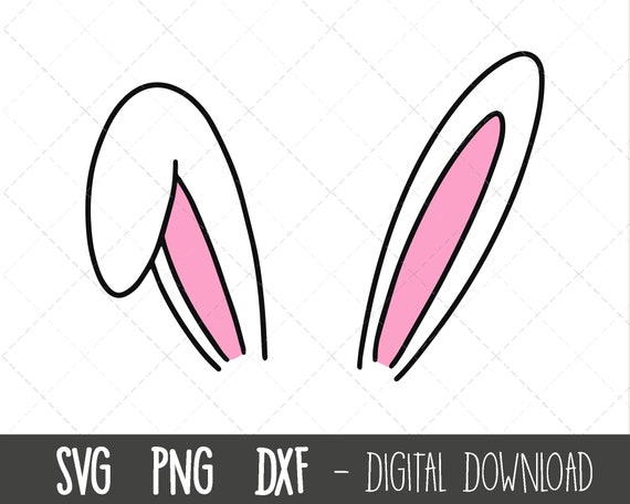 Bunny Ears Svg, Cute Bunny Ears Svg, Bunny Rabbit Svg, Easter Svg