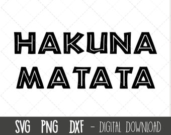 Hakuna Matata SVG, safari svg, jungle clip art, nursery clipart, nursery svg, hakuna matata vector, nursery print cricut silhouette cut file