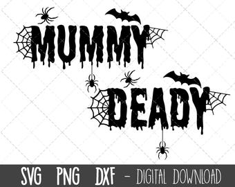 マミー デッドリー svg バンドル、マミー ハロウィーン svg クリップアート、親 svg、デッドリー ハロウィーン 不気味なママ svg、面白いハロウィーン クリカット シルエット カット ファイル