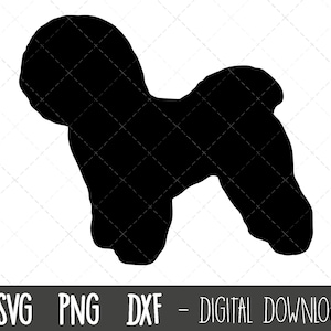 Bichon Frise svg, dog svg, Bichon Frise silhouette, Bichon Frise  outline png, Bichon Frise clipart, pet dxf, cricut silhouette svg cut file