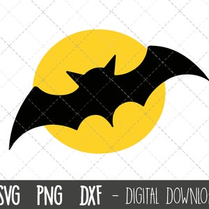 Bat svg, bat silhouette svg, moon  svg, black bat svg, halloween bat svg, bat png, dxf, halloween bat cricut silhouette svg cutting files