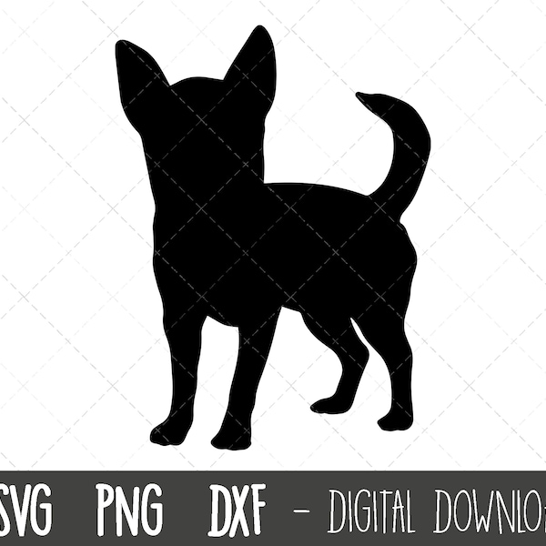 Chihuahua svg, dog svg, Chihuahua silhouette, Chihuahua outline png, Chihuahua clipart, dog pet png, dxf, cricut silhouette svg cut file