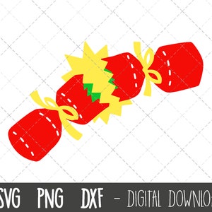 Weihnachten Cracker Svg, Weihnachten Cracker Clip Art, Weihnachten Clip Art, Weihnachten Cracker png, dxf, Xmas Cracker Cricut Silhouette Cut File