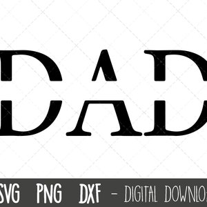 Dad SVG, Father svg, Father's Day SVG, dad split name frame svg, dad png, dad cut file, dad outline, dad dxf, cricut silhouette svg cut file image 2