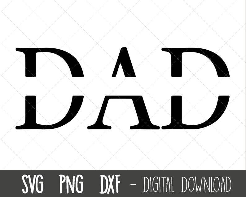 Dad SVG, Father svg, Father's Day SVG, dad split name frame svg, dad png, dad cut file, dad outline, dad dxf, cricut silhouette svg cut file image 2