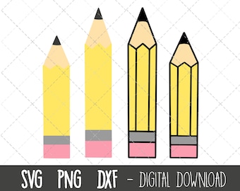 Pencil SVG, pencil svg bundle, pencil clipart, school svg, teacher svg, pencil monogram, pencils svg, dxf, cricut silhouette svg cut file