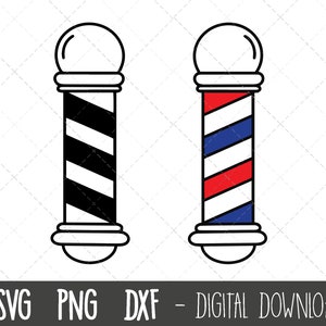 Barber pole svg bundle, barber shop svg, barber shop clipart, Barber pole silhouette, barber pole vector, cricut silhouette svg cutting file