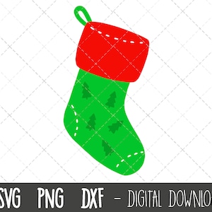 Christmas Stocking Svg, christmas stocking clip art, Christmas Clip Art, christmas stocking png, xmas stocking Cricut Silhouette cut file