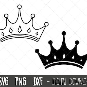 Princess Tiara SVG, tiara svg, queen svg, crown clipart, crown png, princess crown svg, birthday crown svg, cricut silhouette cut file