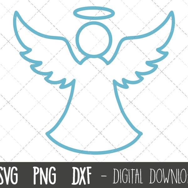 Angel SVG, angel wings svg, christmas angel svg, angel vector, angel clipart, religious angel svg, angel cricut silhouette svg cut file