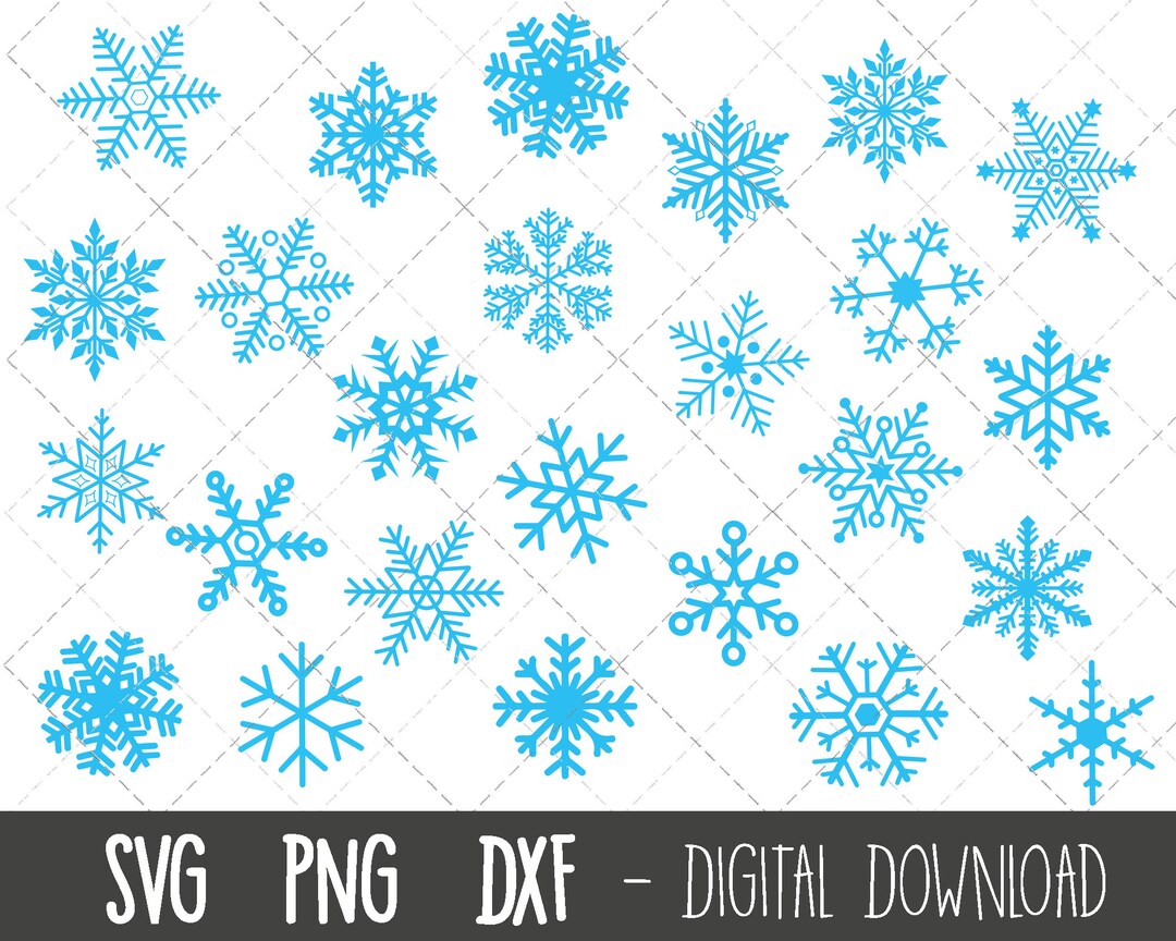 Snowflake Svg Bundle, Snowflake Clipart, Snow Svg, Christmas Svg ...