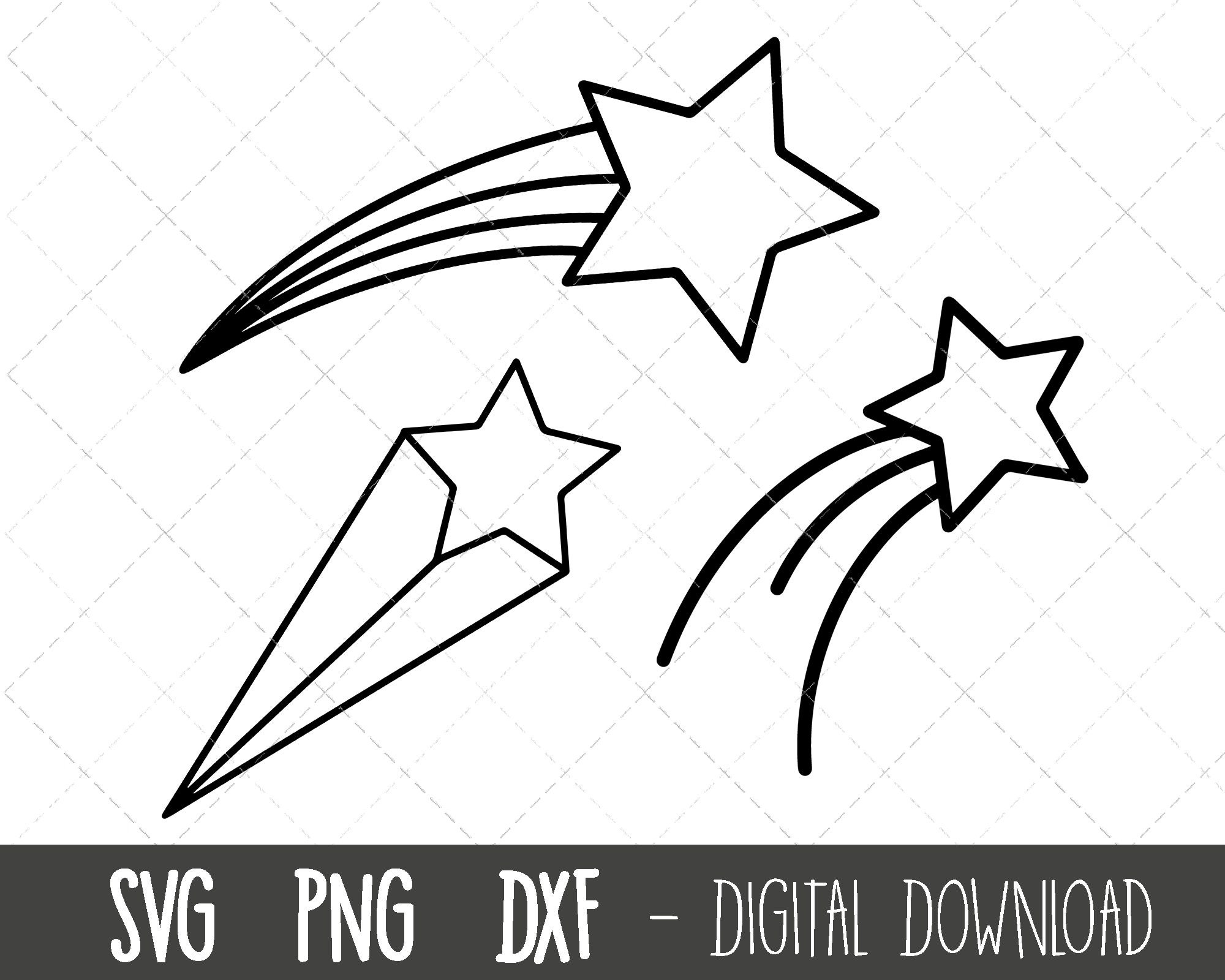 Shooting Star Svg Bundle, Star Svg, Stars Svg, Shooting Star