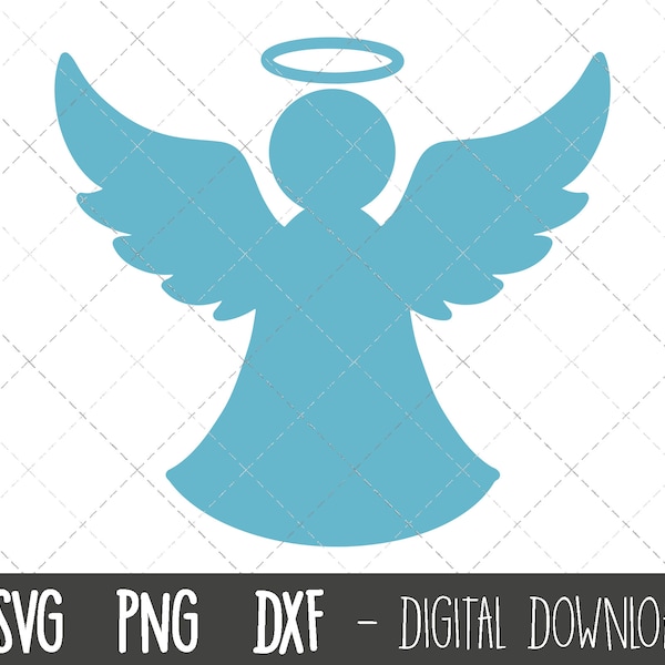 Angel SVG, angel wings svg, christmas angel svg, angel vector, angel clipart, religious angel svg, angel cricut silhouette svg cut file