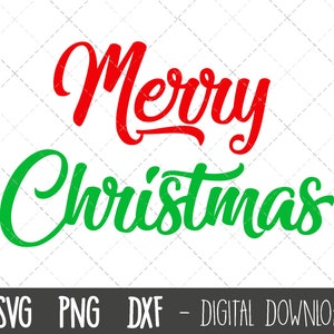 Natal SVG, Feliz Natal SVG, Feliz Natal dizendo Svg, Clip Art de Natal, Arquivos de corte de Natal, Cricut, Arquivo de corte de silhueta de Natal