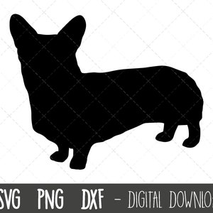 Pembroke Welsh Corgi svg, dog svg, Corgi silhouette, corgi outline png, corgi clipart, dog pet png, dxf, cricut silhouette svg cut file