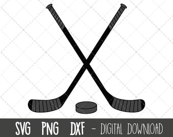 Hockey svg, American Sports svg, hockey stick clipart, puck svg, hockey puck png, dxf, hockey stick puck cricut silhouette svg cutting file