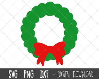 Wreath svg, christmas wreath svg, christmas svg, xmas wreath clipart, wreath png, xmas svg files, cricut silhouette svg cut cutting file