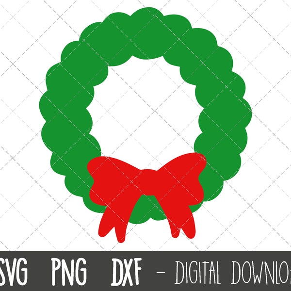 Wreath svg, christmas wreath svg, christmas svg, xmas wreath clipart, wreath png, xmas svg files, cricut silhouette svg cut cutting file