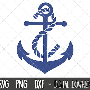 Anchor svg, anchor clipart, anchor cut file, anchor vector, fishing clipart, anchor png, dxf, anchor cricut silhouette svg cutting file