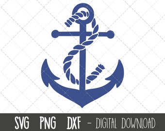 Anchor svg, anchor clipart, anchor cut file, anchor vector, fishing clipart, anchor png, dxf, anchor cricut silhouette svg cutting file