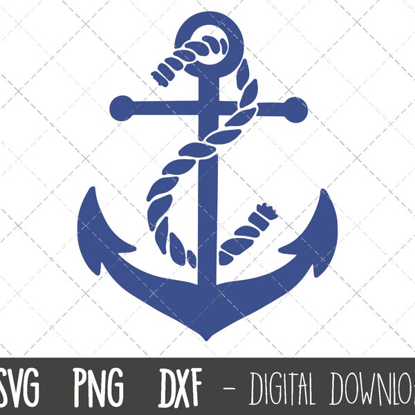 Anchor svg, anchor clipart, anchor cut file, anchor vector, fishing clipart, anchor png, dxf, anchor cricut silhouette svg cutting file