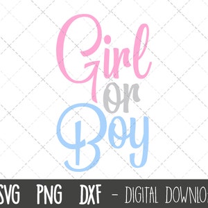 Meisje of jongen svg, baby geslacht svg, baby onthullen clipart, baby meisje of jongen gesneden vijl, baby png, dxf, baby cricut silhouet svg snijden bestand