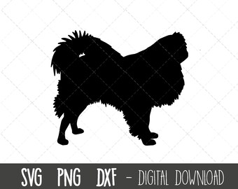 Japanese Chin svg, dog svg, Japanese Chin silhouette, pet dog breed outline png, Japanese Chin clipart, pet dog cricut silhouette cut file
