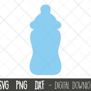 Baby bottle svg, baby svg, blue baby bottle clipart, baby shower svg, baby bottle svg png, dxf, baby cricut silhouette svg cutting file