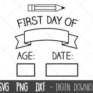 Primeiro dia de aula SVG, volta às aulas Svg, professor Svg, clipart escolar, arquivos de corte da escola infantil, arquivo de corte de silhueta cricut da escola do professor